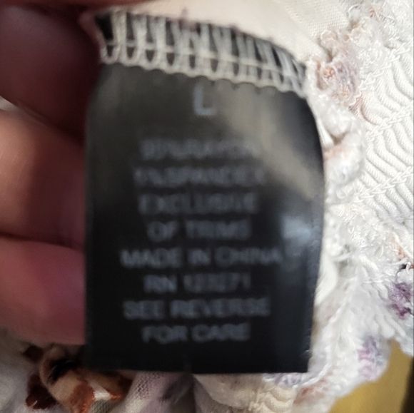 Floral Off-Shoulder Smocked Waisted Women's Peasant Top - Picture 3 of 8